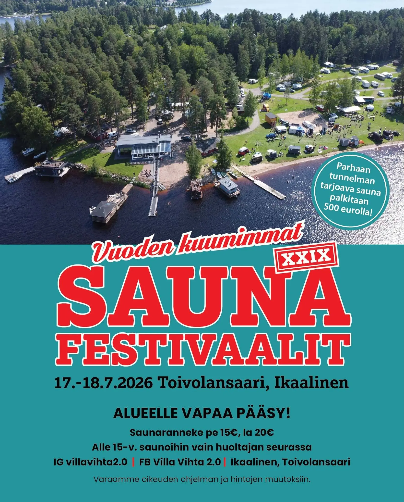 29th Ikaalinen Sauna Festival