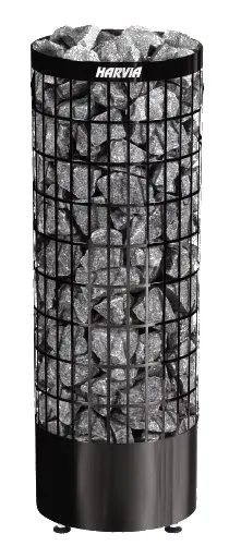 Harvia Cilindro (Electric). Harvia's pillar-format electric heater with an open stainless stone lattice. Cilindro PC series (electric).