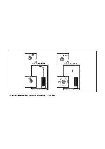 Harvia Cilindro PC110XE sensor installation (technical diagram)