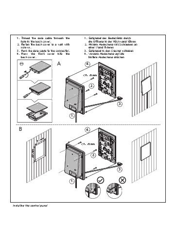Harvia Cilindro PC110XE panel installation (technical diagram)