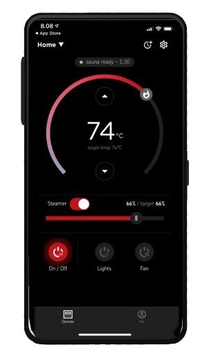 MyHarvia Smart Sauna Sensor — A retrofit smart sensor that turns any sauna — even wood-burning — into a connected sauna. MyHarvia Smart Sensor.