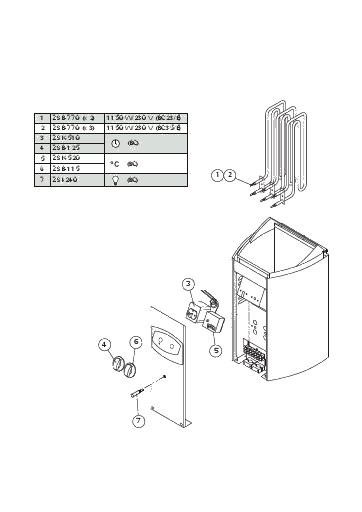 Harvia Vega BC23, BC35, BC23E, BC35E spare parts (technical diagram)